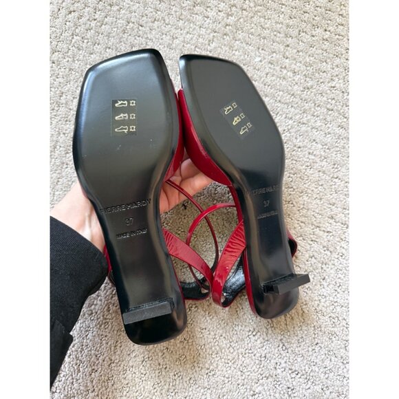 pierre hardy  stella patent kitten heel sandals 7 - Picture 7 of 9